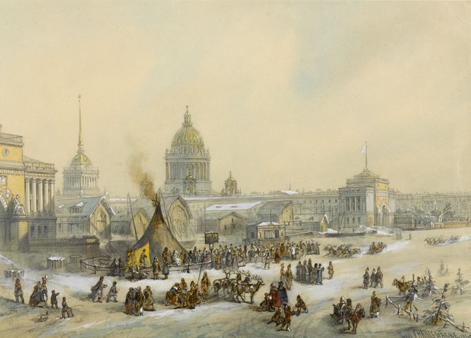 Joseph Josefovich  Charlemagne - Ice Fair on the Neva River, St. Petersburg | MasterArt